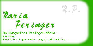 maria peringer business card